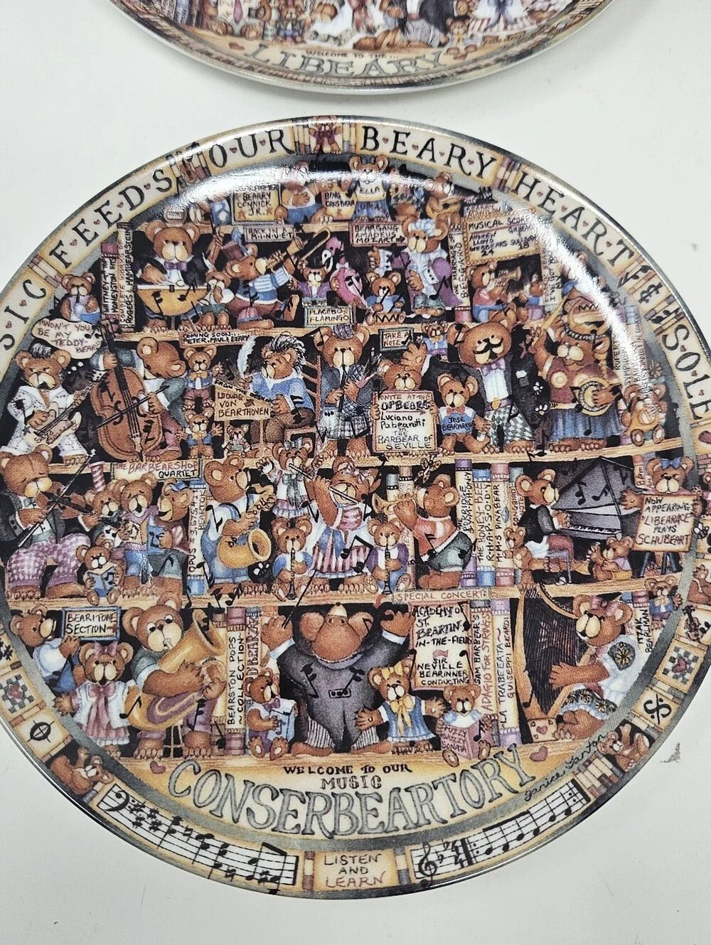 Bradford Exchange Beary themed Decorative Collector Plates - Set of 4 8 Inch